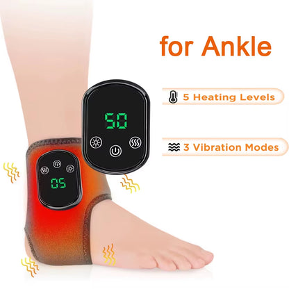 Electric Ankle Protector Ankle & Wrist Massager Foot Brace Hot Compress Vibration Ankle Support Guard Band Muscle Relaxation