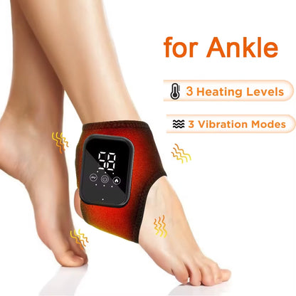 Electric Ankle Protector Ankle & Wrist Massager Foot Brace Hot Compress Vibration Ankle Support Guard Band Muscle Relaxation